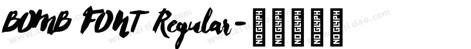 BOMB FONT Regular字体转换